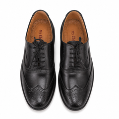 Stepiefy Men’s Black Formal Oxford Shoes – Classic Leather Lace-Up Dress Shoes