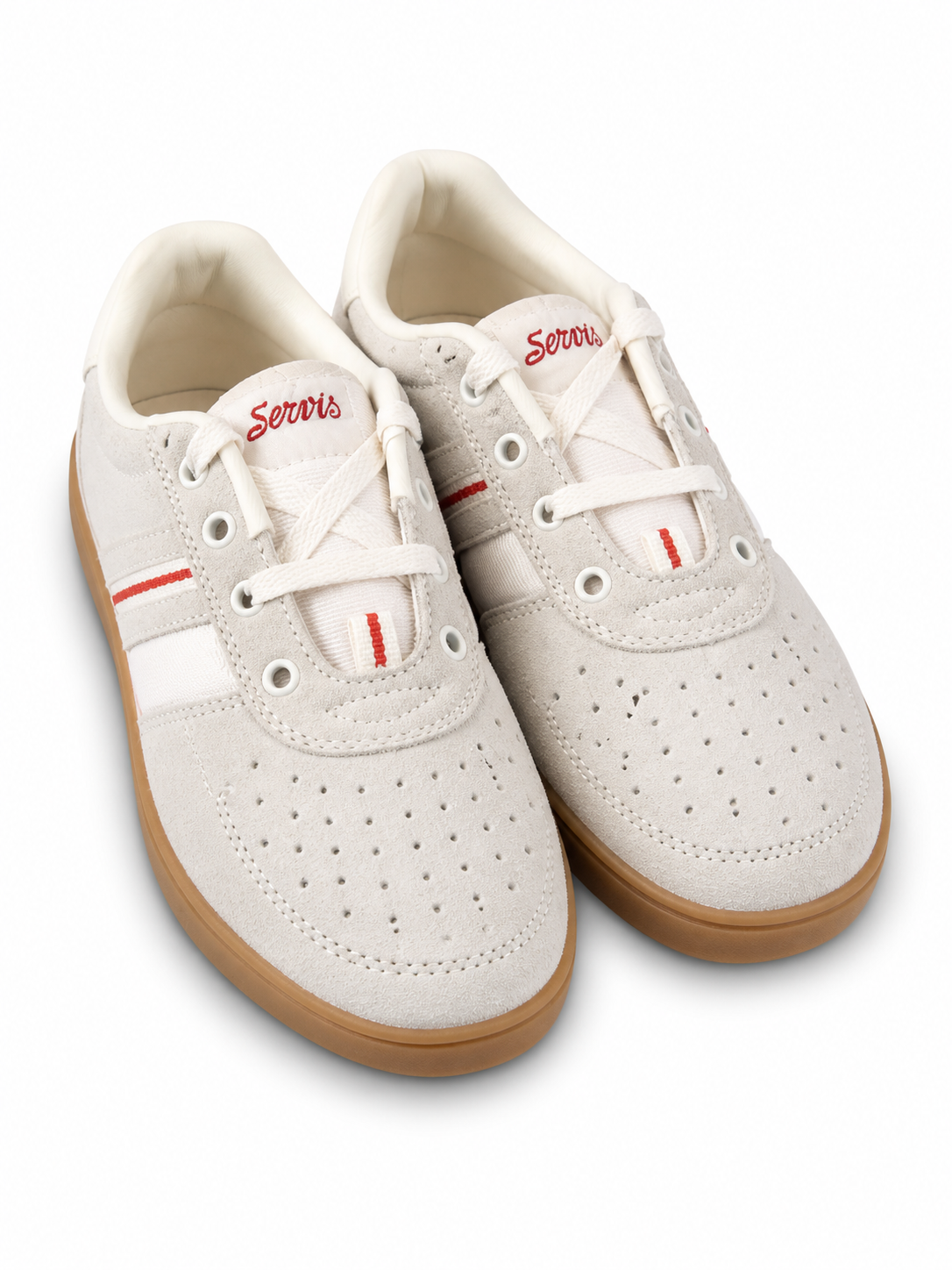 Servis Men’s White Casual Sneakers – Premium Comfort Lace-Up Shoes