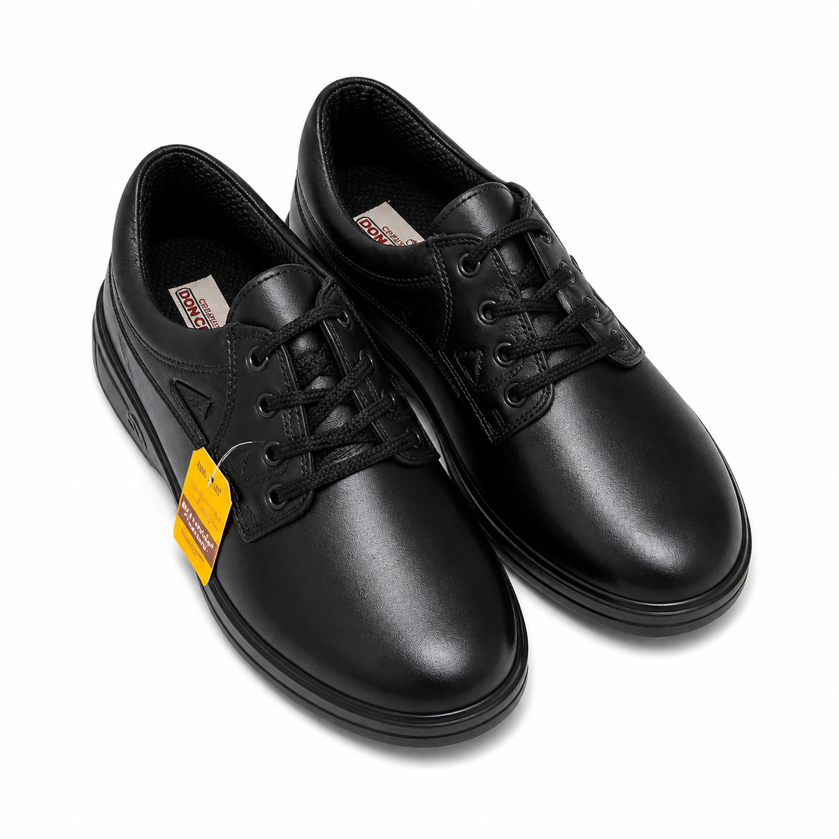 Stepify Men’s Black Leather Formal Shoes – Classic Lace-Up Office Wear