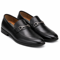 Men’s Premium Black Leather Slip-On Shoes – Elegant, Comfortable & Versatile by Stepiefy